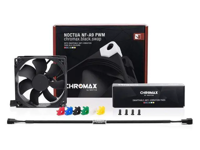 Alt view image 3 of 7 - NF-A9 PWM chromax.Black.swap, Premium Quiet Fan, 4-Pin (92mm, Black) (Pack of 2)