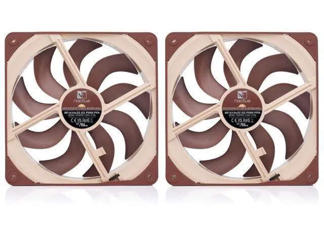 Alt view image 3 of 7 - NF-A14x25 G2 PWM Sx2-PP, Dual Fan Set for Push-Pull and Side-by-Side Applications (Brown)