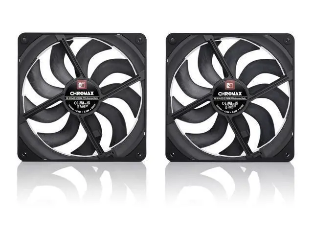 Alt view image 3 of 7 - NF-A14x25 G2 PWM Sx2-PP chromax.Black, Dual Fan Set for Push-Pull and Side-by-Side Applications (Black)