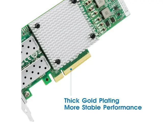 Alt view image 4 of 7 - 10Gb Network Card with Broadcom BCM57810S Chip,Dual-SFP+ Ports PCI Express Ethernet Adapter Support Windows Server/Linux/VMware