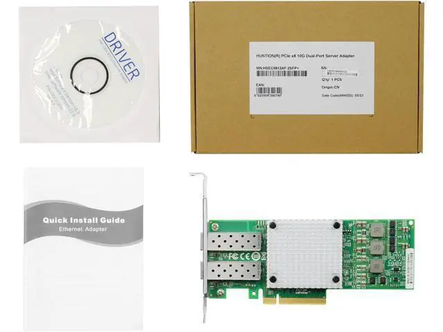 Alt view image 7 of 7 - 10Gb Network Card with Broadcom BCM57810S Chip,Dual-SFP+ Ports PCI Express Ethernet Adapter Support Windows Server/Linux/VMware
