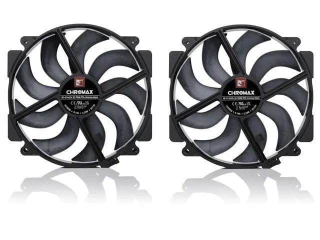 Alt view image 3 of 7 - NF-A14x25r G2 PWM Sx2-PP chromax.Black, Push-Pull Set of Two Premium-Quality Quiet 140mm PC Fans (Black)