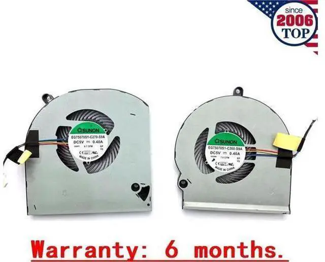 Alt view image 3 of 5 - Aomoproing Gpu and Cpu cooling fan for Dell Alienware 15 R3 R4 P69F EG75070S1-C260-S9A