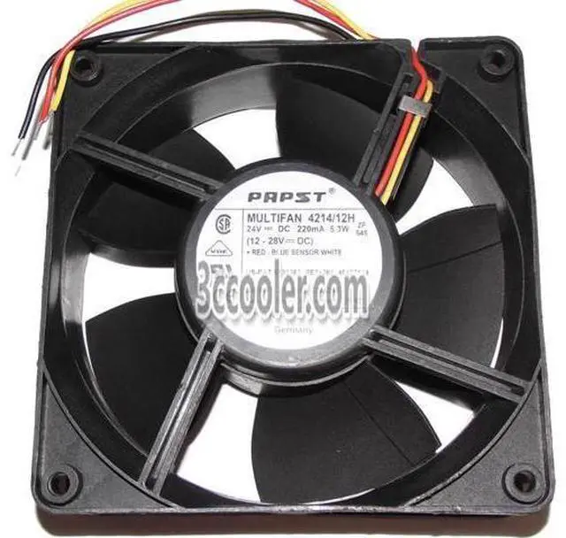 Main image of for PAPST 12038 12CM MULTIFAN 4214/12H 24V 220mA 5.3W 3 Wires Cooling Fan inverter fan