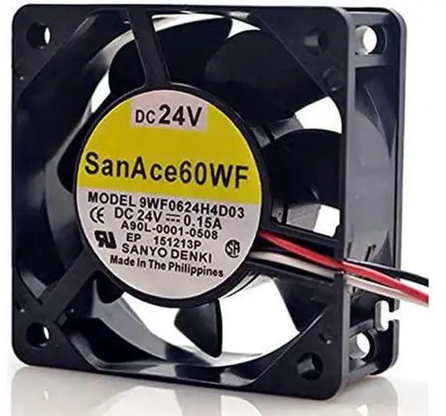 Alt view image 4 of 4 - for 9WF0624H4D03 San Ace 60WF 24V 60mm Fan, 24V 0.15A 3-pin Cooling Fan