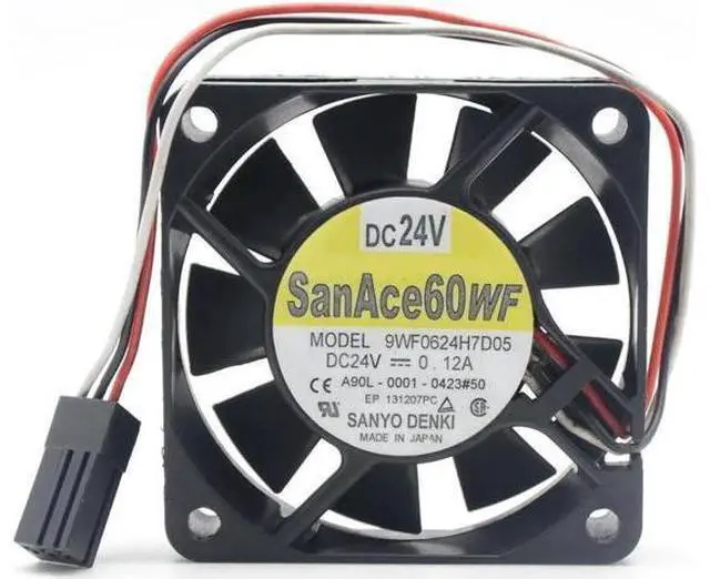 Main image of for 60MM Fanuc Cooling 9WF0624H7D05 9WF0624H7D03 A90L-0001 24V 0.12A 3 Wires Converter Case Fan 60*15mm San Ace 60WF