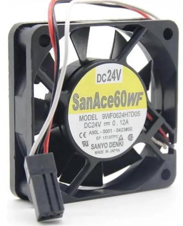Alt view image 5 of 5 - for 60MM Fanuc Cooling 9WF0624H7D05 9WF0624H7D03 A90L-0001 24V 0.12A 3 Wires Converter Case Fan 60*15mm San Ace 60WF