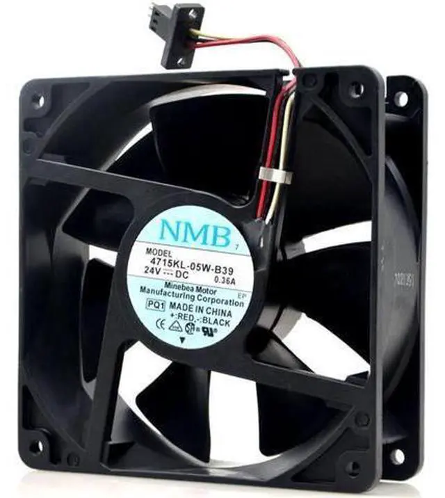 Alt view image 5 of 5 - for 120MM Inverter Cooling 4715KL-05W-B39 24V 0.36A 3 Wires 3 Pins 120*38mm 12CM Case Fan