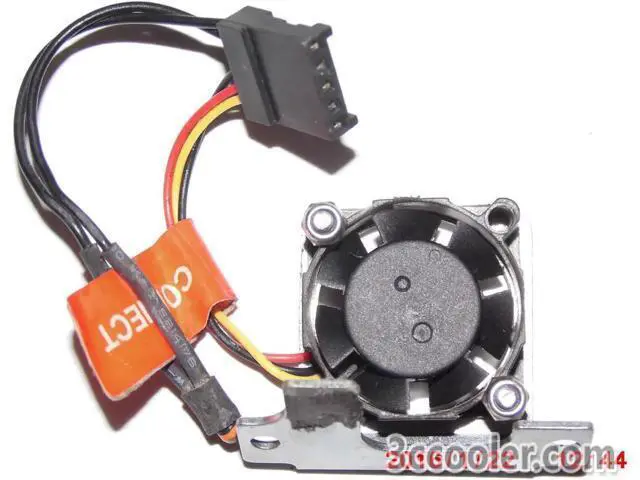 Alt view image 2 of 2 - for T&T 2510L03B NF1 3.3V 0.18A 3 Wires with metal bracket and led Cooling fan