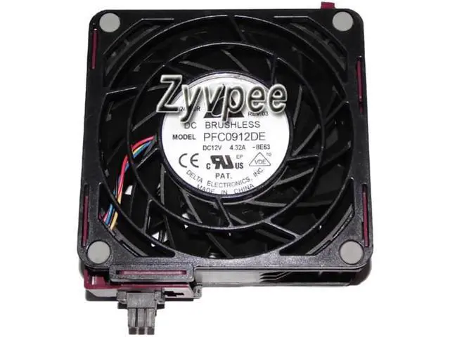 Alt view image 4 of 4 - for 90mm 9038 Zyvpee PFC0912DE -8E63 HP:492120-002 SPS:615641-001 9CM Server case fan with bracket