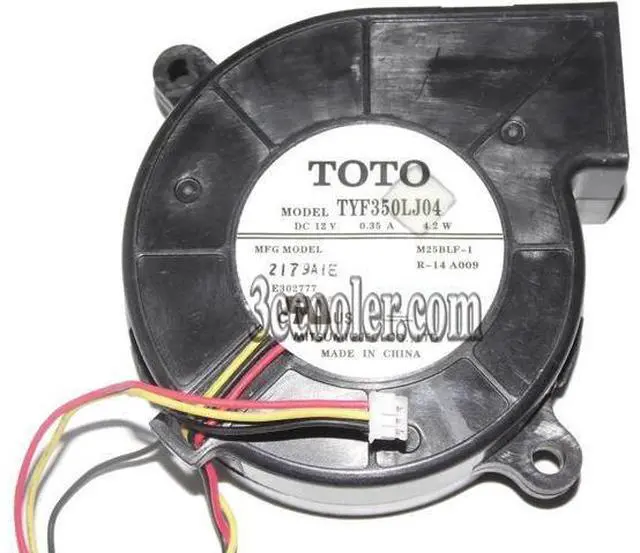 Main image of for TOTO 7CM 70*25mm TYF350LJ04 M25BLF-1 R-14 A009 12V 0.35A 4.2W 3 Wire 3 Pins Blower Case fan projector cooler
