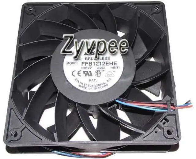 Main image of for 120mm 12038 Zyvpee FFB1212EHE -5N31 DC12V 3.0A 3 Wires 3 Pins 12CM Case Fan