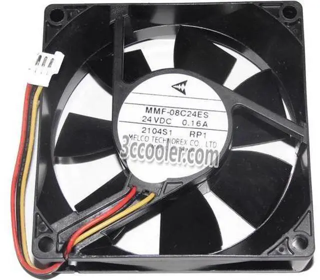 Main image of for Original Melco 8CM 80*25mm MMF-08C24ES RP1 24V 0.16A 3 Wires 3 Pins Inverter Fan for YASKAWA PLC ABB