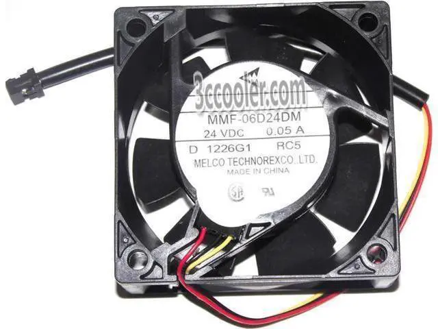 Main image of for Original Melco 6CM 60*25mm MMF-06D24DM RC5 24V 0.05A 3 Wires 3 Pins Case fan for YASKAWA PLC ABB