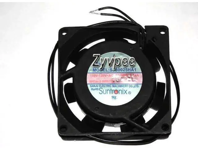 Main image of for SJ80025HA1 8025 110~120V AC 50/60Hz 2 Wires Ball Bearing Fan with metal Frame