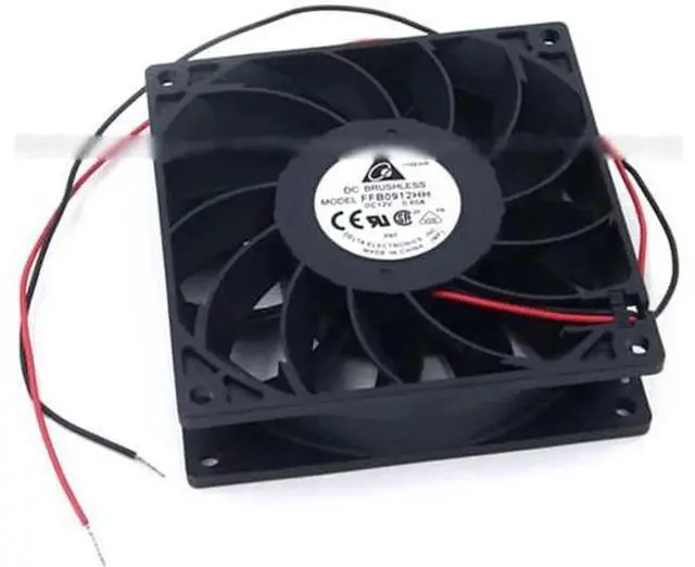 Alt view image 2 of 4 - for Delta 9CM FFB0912HH Dual Balls Bearing Cooling fan with 12V 0.60A 2 Wires