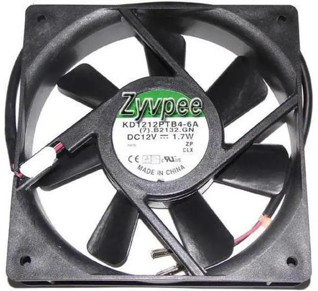 Main image of for 120mm KD1212PTB4-6A (7).B2132.GN 12V 1.7W 2 wires 12cm axial cooling fan