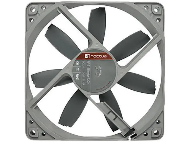 Alt view image 3 of 7 - Noctua NF-S12B redux-1200, High Performance Cooling Fan, 3-Pin, 1200 RPM (120mm, Grey)