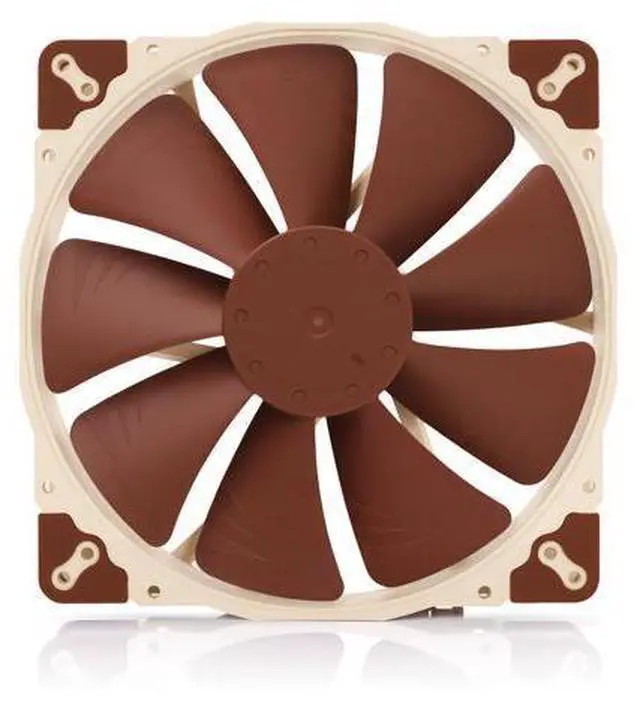 Alt view image 3 of 7 - Noctua NF-A20 5V, Premium Quiet Fan with USB Power Adaptor Cable, 3-Pin, 5V Version (200x30mm, Brown)