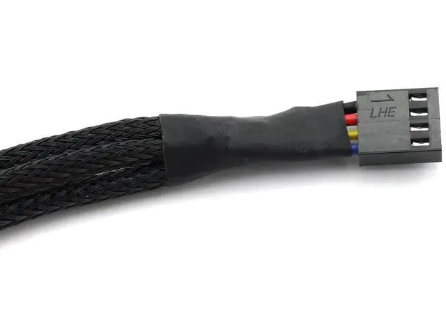 Alt view image 2 of 7 - 4Pin 1 to 3 Ways PWM Fan Splitter Cable Black Sleeved Fan Power Extension Cable 4Pin Female to 3X 4Pin Male 27cm/10.5 inches