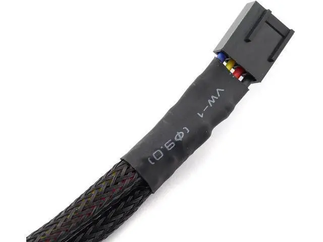 Alt view image 6 of 7 - 4Pin 1 to 3 Ways PWM Fan Splitter Cable Black Sleeved Fan Power Extension Cable 4Pin Female to 3X 4Pin Male 27cm/10.5 inches