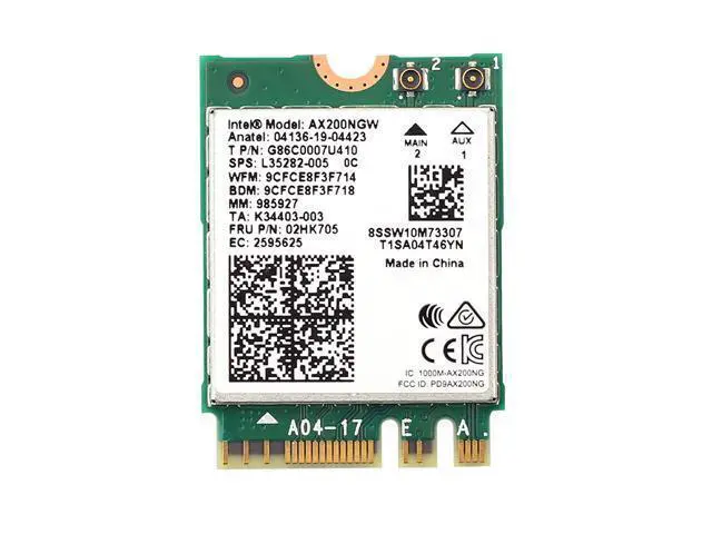 Alt view image 3 of 6 - 3000Mbps Dual Band Wi-Fi 6 Intel AX200 Gig+ Desktop Kit Bluetooth 5.1 For M.2 2230 Key E Wireless Adapter AX200NGW NGFF Network Card, 2.4Ghz/5Ghz, 802.11ax/ac, Support MU-MIMO, OFDMA, Windows 10