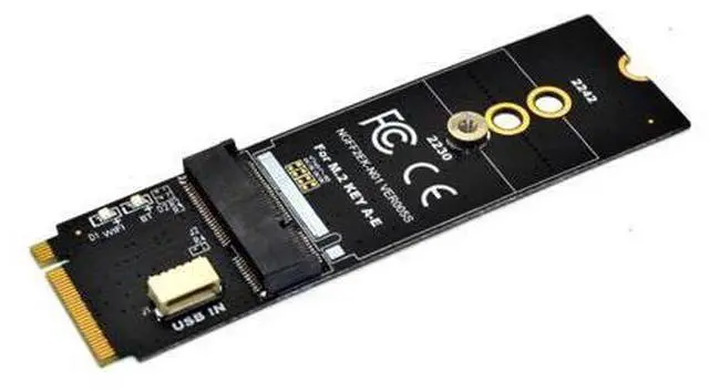 Alt view image 2 of 6 - M.2 Wifi Adapter M.2 M Key to A+E Key Slot Wifi Bluetooth Network Card NGFF NVMe PCI express SSD Port to E key Slot Wifi Adapter