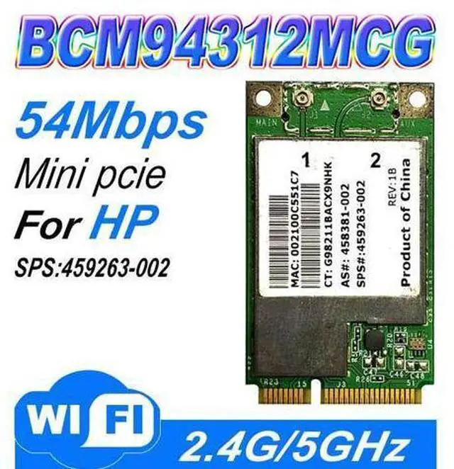 Main image of BroadCom BCM94312MCG BCM4312 459263-002 Mini PCI-E Wireless Lan WLAN Wifi Wi Fi Card 802.11 4321MC
