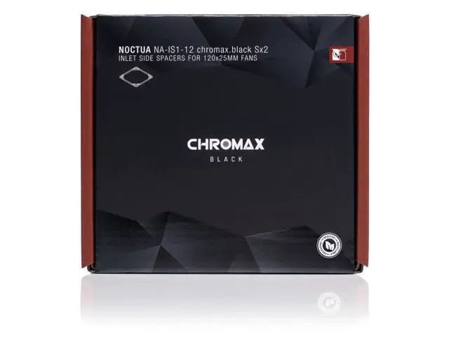 Alt view image 6 of 7 - Noctua NA-IS1-12 chromax.black Sx2, Inlet Side Spacers for 120mm Fans (Black)