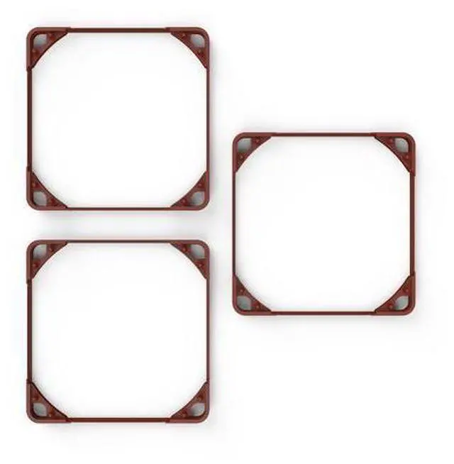 Alt view image 2 of 6 - Noctua NA-SAVG1, Anti-Vibration Gasket for 120x25mm Fans (Set of 3, Brown)