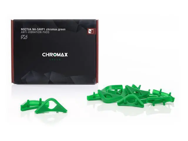 Alt view image 2 of 2 - Noctua NA-SAVP1 chromax.green, Anti-Vibration Pads for 120/140mm Noctua Fans (16-pack, Green)