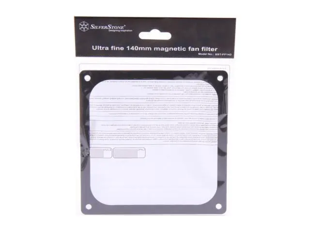 Alt view image 4 of 4 - Silverstone FF143B 140mm Ultra Fine Fan Filter with Magnet (Black)