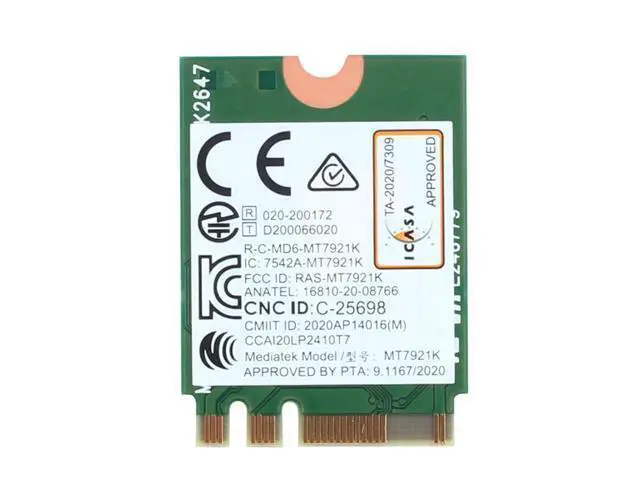 Alt view image 6 of 7 - Wi-Fi 6E MediaTek MT7921k Desktop Kit Tri band 1800Mbps Bluetooth 5.2 Wireless Card 802.11AX 6DBi Antennas Windows 10 / 11