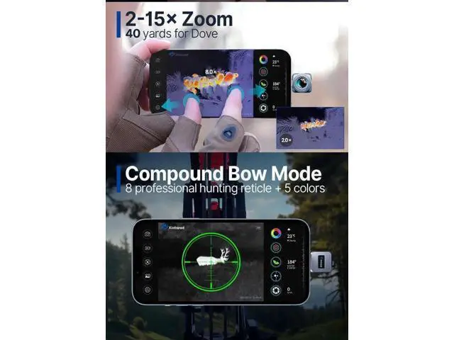 Alt view image 4 of 7 - InfiRay Xinfrared XH09 50Hz Thermal Imaging Camera Imager Scope for Hunting Inspection For Android Type-C