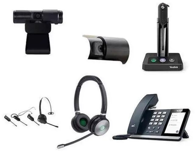 Main image of Yealink MP50 MS Teams IP Corded Phone Bundle with Yealink WH63 MS Teams Mono Bluetooth Noise Canceling Mic Headset for Office, Cam 313 2MP Webcam