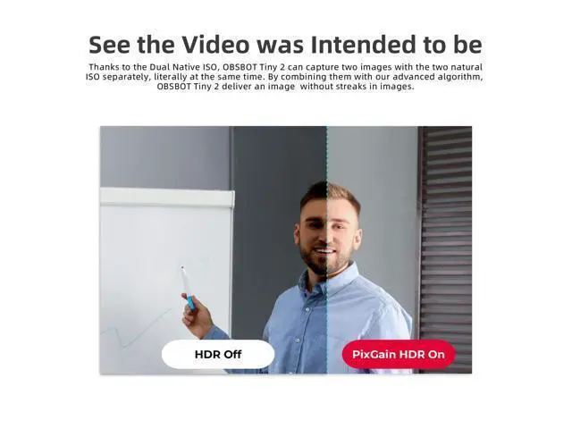 Alt view image 5 of 5 - OBSBOT Tiny 2 AI-Powered PTZ 4K Webcam 1/1.5" CMOS 4X Faster Focusing USB 3.0 10x Faster Data Transmission Voice Control, W Table Mini Tripod
