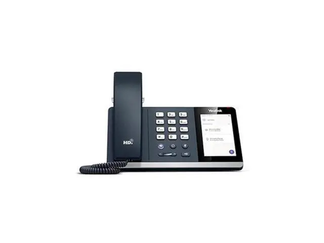 Alt view image 2 of 5 - Yealink MP50 MS Teams IP Corded Phone Bundle with Yealink WH63 MS Teams Mono Bluetooth Noise Canceling Mic Headset for Office, Cam 313 2MP Webcam