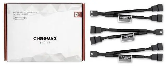 Main image of Noctua NA-SYC1 chromax.black, 4 Pin Y-Cables for PC Fans (Black)