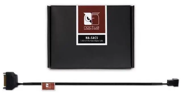 Main image of Noctua NA-SAC5, S-ATA to 4-Pin Fan Power Adaptor Cable (Black)