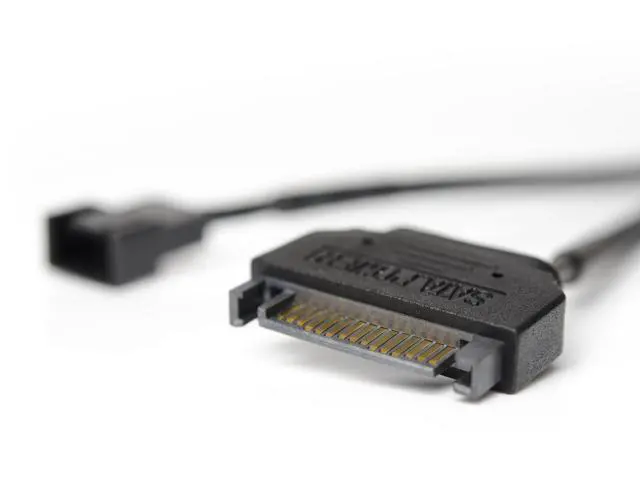 Alt view image 2 of 2 - Noctua NA-SAC5, S-ATA to 4-Pin Fan Power Adaptor Cable (Black)