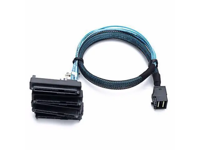 Alt view image 6 of 7 - Weastlinks SAS SATA Cables SFF-8643 To 4 SFF-8482 Internal Mini SAS HD to 4 29pin SFF-8482 connector with SAS 15pin Power Port 12GB/S Cable