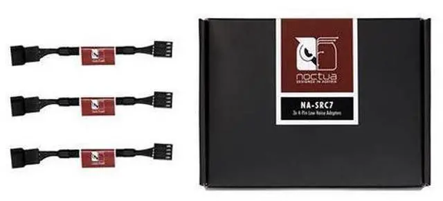 Main image of Noctua NA-SRC7, 4 Pin Low-Noise Adaptor Cables for PC fans (Black)