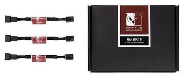 Main image of Noctua NA-SRC10, 3 Pin Low-Noise Adaptor Cables for PC fans (Black)