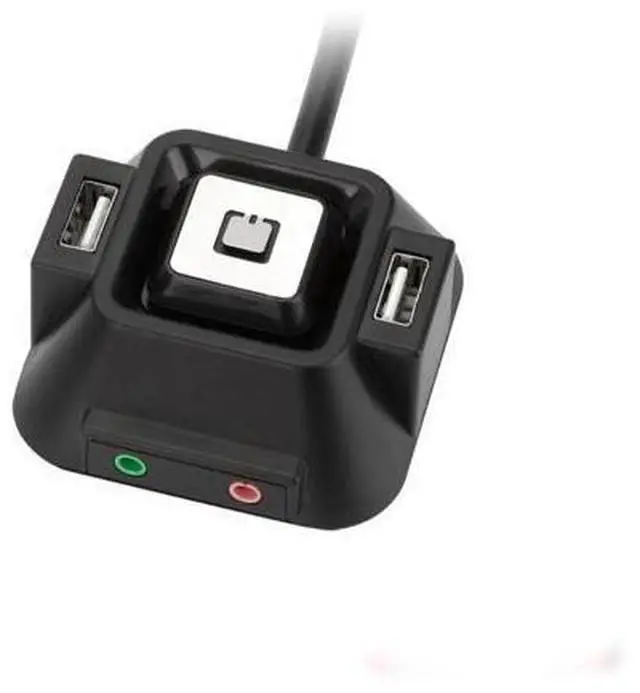 Main image of 1.2m Desktop Computer PC Case Power Supply on/off Reset Button Switch Extender Cable with Dual USB Port Dual Audio Plug
