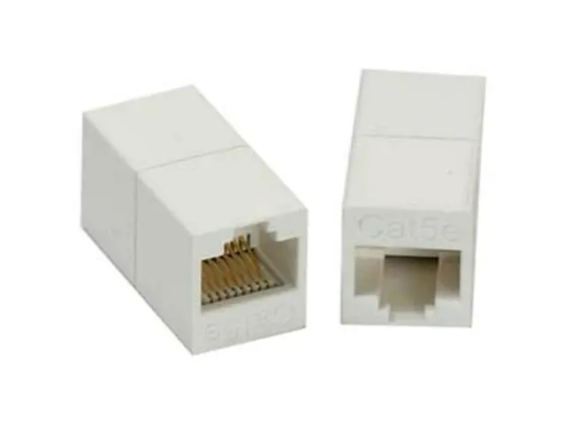 Alt view image 2 of 2 - 3 Pcs Cat5e RJ45 Female to Female Inline Ethernet Crossover Coupler Cable Joiner