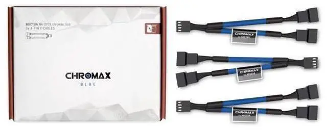 Main image of Noctua NA-SYC1 chromax.blue, 4-Pin Y-Cables (Blue)