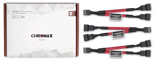 Main image of Noctua NA-SYC1 chromax.red, 4-Pin Y-Cables (Red)