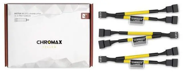 Main image of Noctua NA-SYC1 chromax.yellow, 4-Pin Y-Cables (Yellow)