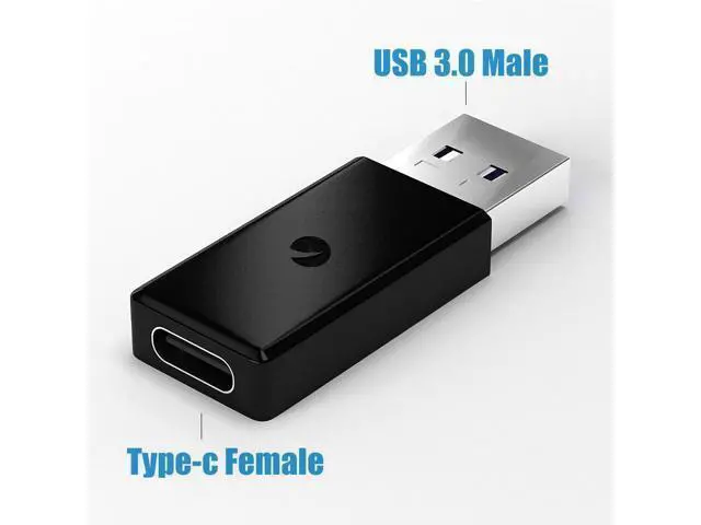 Alt view image 4 of 4 - USB 3.0 Male to USB 3.1 Type C Female Data Converter USB 3.0 to USB-C Female Adapter Port for Laptop Phone Black Converter