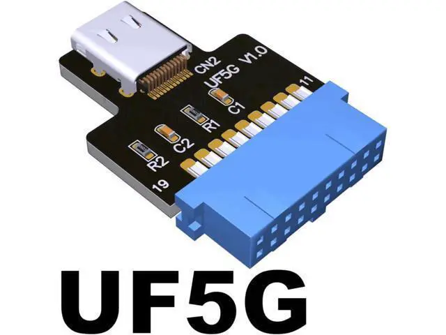 Alt view image 2 of 3 - ADT-Link USB 3.1 Female USB C to USB 3.0 19Pin Header Male Extension Cable Adapter for Motherboard 20P USB to Type-C Connector 5G/BPS (F5G(19pin to Type-C))